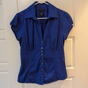 Banana Republic Blue Button-Up Blouse